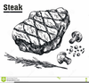 Steak Clipart Black And White Image