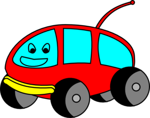 Cartoon Car With A Face Clip Art