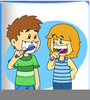 Teeth Brushing Clipart Image