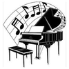 Woman Playing Piano Clipart Image