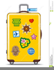 Suitcase Stickers Clipart Image