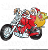 Biker Santa Clipart Image