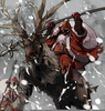 Christmas Samurai Clipart Image