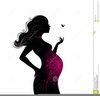 Pregnant Woman Clipart Silhouette Image