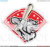 Baseball Bulldog Clipart Image