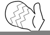 Free Black And White Mitten Clipart Image