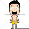 Boy Bathing Suit Clipart Image