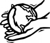 Earth In Gentle Hands Clip Art Image