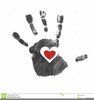 Red Handprint Clipart Image