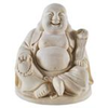 Statue Wood Carving Happy Buddha Small Image