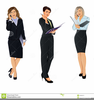 Woman Typing Clipart Image