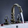 Luxury Widespread Bathroom Sink Faucet Antique Brass Finish Image