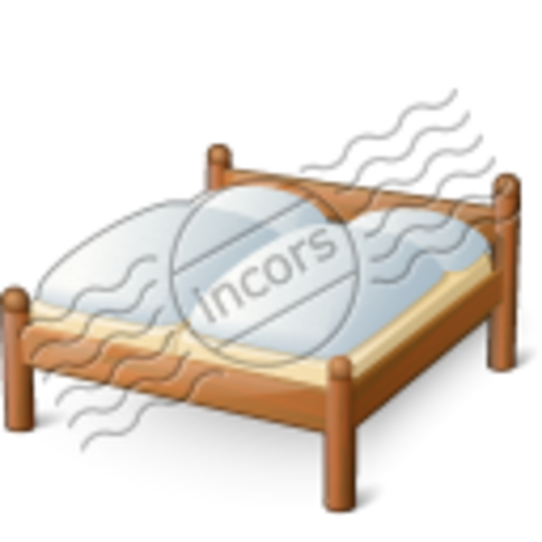 Double Wooden Bed 15 image - vector clip art online, royalty free ...