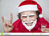 Santa Shaving Clipart Image