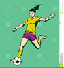 Female Soccer Player Clipart Image