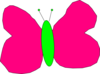 Hot Pink And Lime Green Butterfly Clip Art
