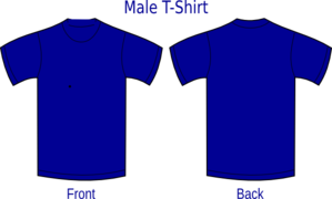 Blue Front And Back Tshirt Clip Art