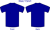 Blue Front And Back Tshirt Clip Art