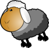 Sheep Dark Grey Yellow Clip Art