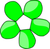 Green Funny Flower Clip Art
