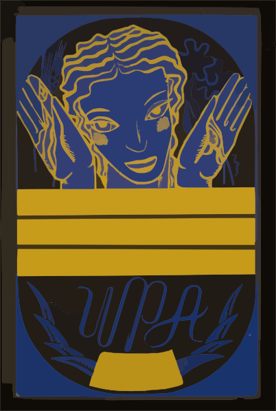 background designs for posters. [wpa Poster Design On Blue