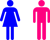 Pink People Blue Woman Clip Art