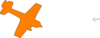 Orange Plane Sillhouette Clip Art