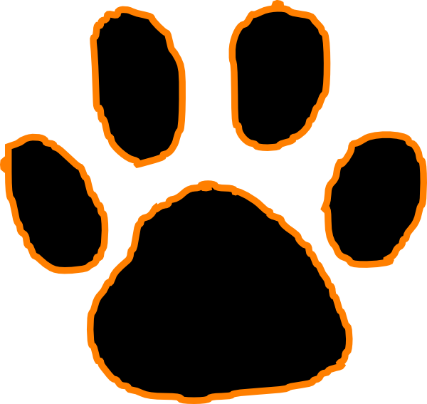 tiger footprints clipart - photo #4