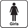 Bathroom Girls Sign Clip Art