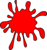 Small Red Ink Splash Clip Art