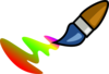 Rainbow Paintbrush Clip Art
