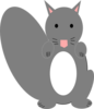 Dark Gray Squirrel Clip Art