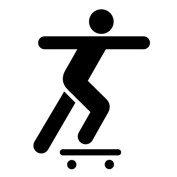 Skateboarding Stick Figure Clip Art at Clker.com - vector clip art