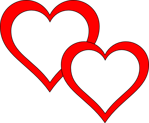 free clip art two hearts - photo #1