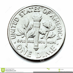 Dime Coin Clipart Image