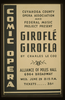 Cuyahoga County Opera Association And Federal Music Project Present  Giroflé Girofla  By Charles Le Coq Comic Opera. Image