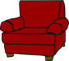 Crimson Red Armchair Clip Art