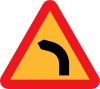 Dangerous Bend Bend To Left Clip Art