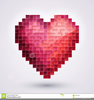 Pink Love Heart Clipart Image