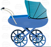 Old Fashioned Baby Carriage Clipart Image