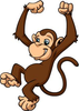 Free Swinging Monkey Clipart Image