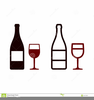 Wine Glass Bottle Clipart Image