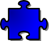 Blue Jigsaw Piece Clip Art