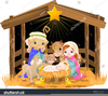 Christmas Manger Scene Clipart Image