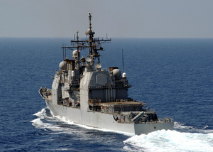 The Guided Missile Cruiser Uss Normandy (cg 60) Underway Image