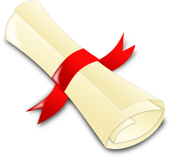 Rolled Diploma clip art