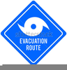 Hurricane Evacuation Sign Clipart Image