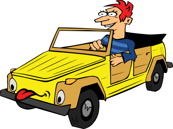 clipart car. Boy Driving Car Cartoon