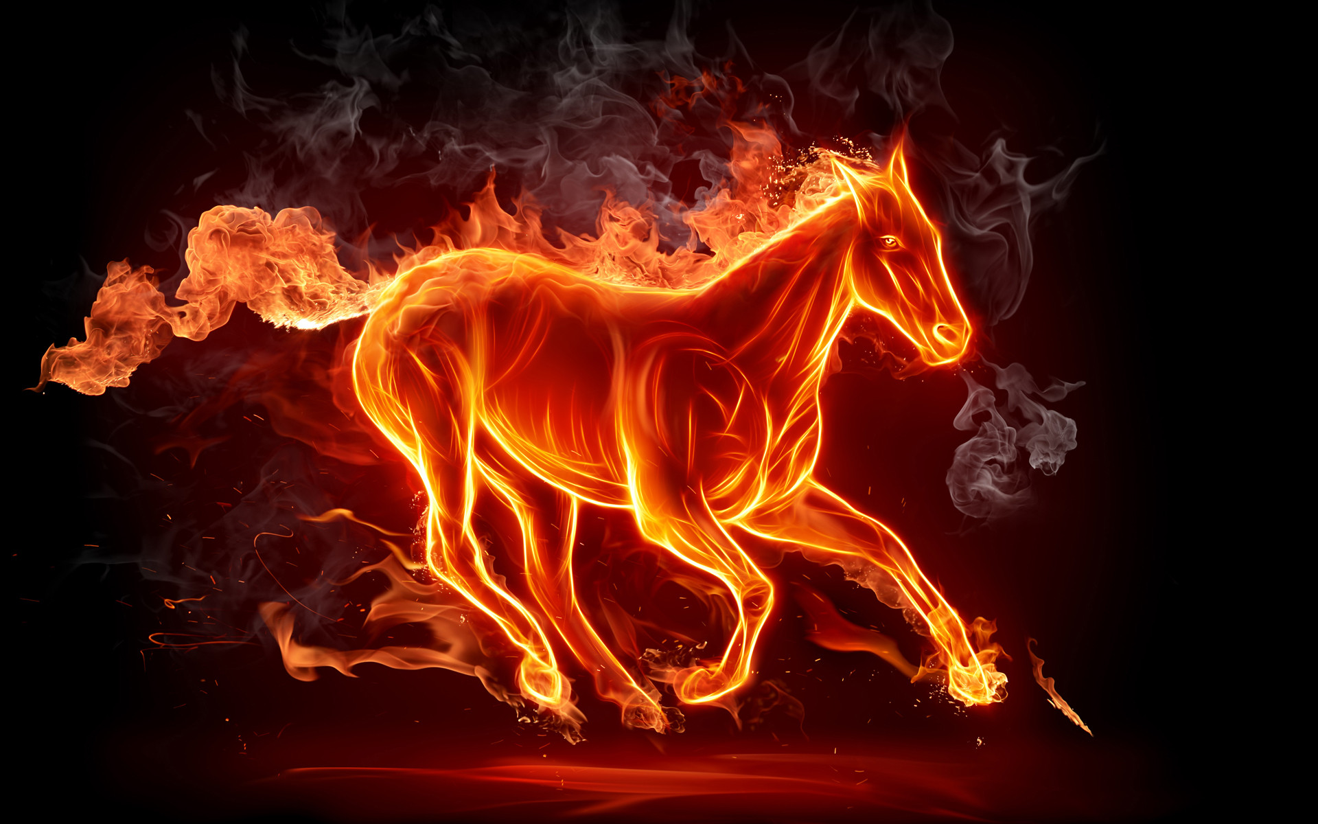 fire horse clipart - photo #2