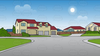 Suburban Setting Clipart Image